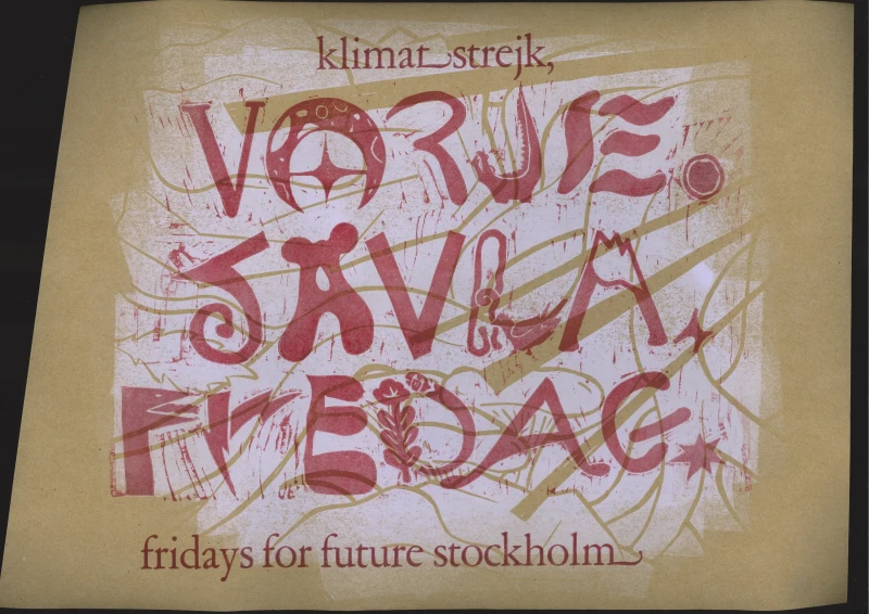 a brown craft paper with an irregular shape, the title text is centered in the middle in expressive letters.