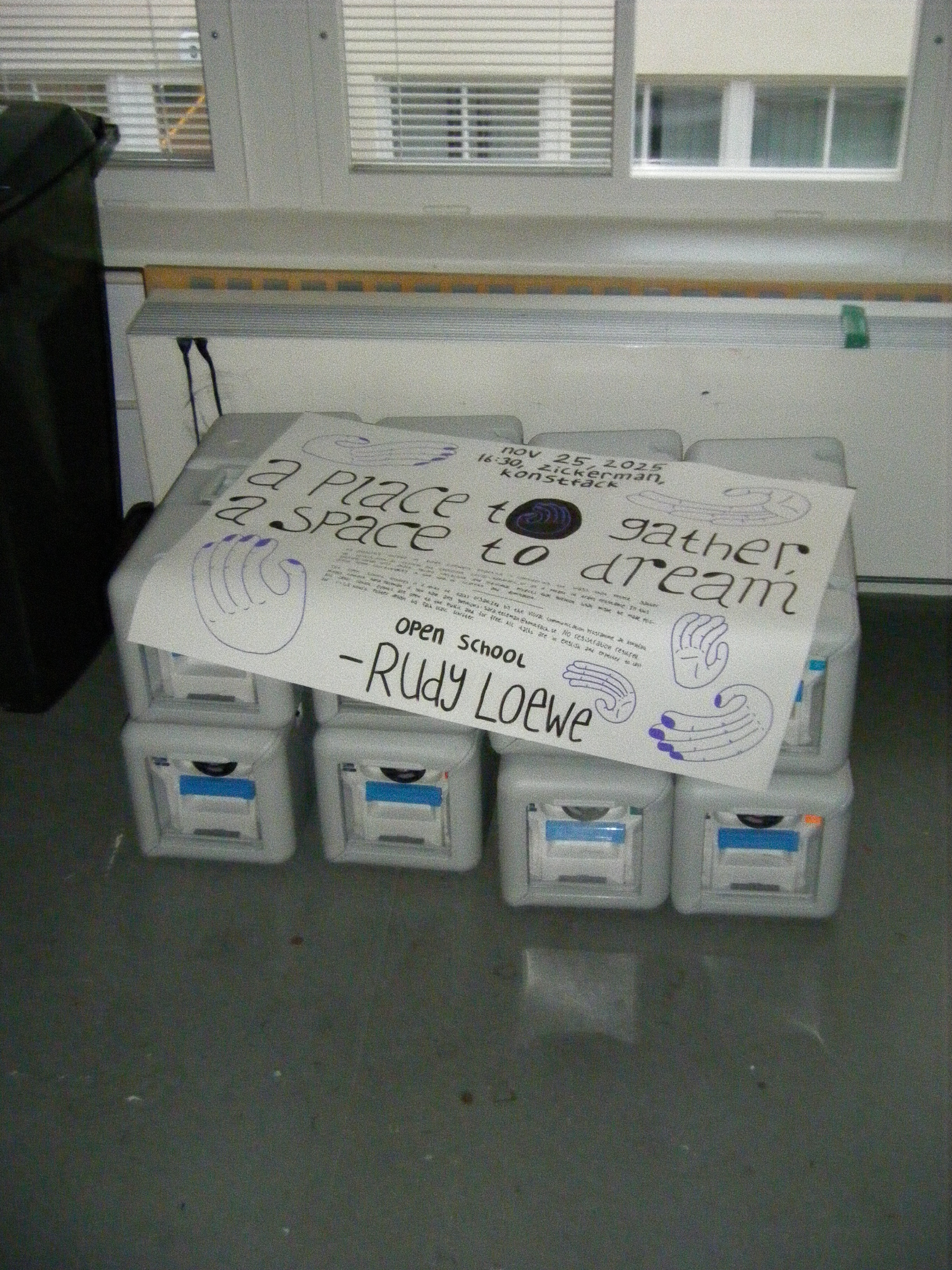 third poster out of the series, this one has a big black circle in the middle, instead of an o.